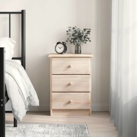 Bedside Cabinet ALTA 16.1"x13.8"x21.7" Solid Wood Pine