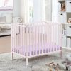 Palmer 3-in-1 Convertible Mini Crib Pastel Pink w/ Mattress Pad
