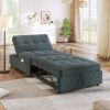 4-in-1 Sofa Bed, Chair Bed, Multi-Function Folding Ottoman Bed with Storage Pocket and USB Port for Small Room, Nursery, Bedroom