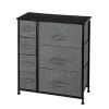 Dresser With 7 Drawers - Furniture Storage Tower Unit for Bedroom, Hallway, Closet, Office Organization - Steel Frame, Wood Top, Easy Pull Fabric Bins
