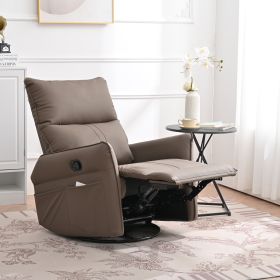 Rocking Recliner Chair,360 Degree Swivel Nursery Rocking Chair, Glider Chair, Modern Small Rocking Swivel Recliner Chair for Bedroom, Living Room