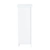 Floor Cabinet, Wooden Side Storage Organizer, 4 Drawers Free-Standing Cabinet for Nursery, Bathroom/Hallway/Living Room, White