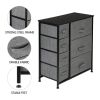 Dresser With 7 Drawers - Furniture Storage Tower Unit for Bedroom, Hallway, Closet, Office Organization - Steel Frame, Wood Top, Easy Pull Fabric Bins