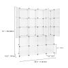 20 Cube Organizer Stackable Plastic Cube Storage Shelves Design Multifunctional Modular Closet Cabinet with Hanging Rod White
