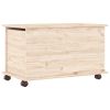 Storage Chest with Wheels ALTA 28.7"x15.6"x17.3" Solid Wood Pine