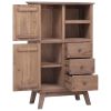 Highboard 23.6"x11.8"x39.4" Solid Teak Wood