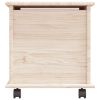 Storage Chest with Wheels ALTA 28.7"x15.6"x17.3" Solid Wood Pine