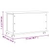 Storage Chest with Wheels ALTA White 28.7"x15.6"x17.3" Solid Wood Pine