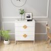 Solid wood special shape square handle design with 4 drawers bedroom furniture dressers