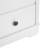 White Chest of Drawer Living Room Furniture 5 Drawers Storage Cabinet Clothes Storage