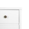 White Chest of Drawer Living Room Furniture 5 Drawers Storage Cabinet Clothes Storage