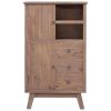 Highboard 23.6"x11.8"x39.4" Solid Teak Wood