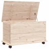 Storage Chest with Wheels ALTA 28.7"x15.6"x17.3" Solid Wood Pine