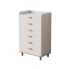 Modern Simple Style White Modern Six-Drawer Chest for Bedroom, Kid's Room, Living Room, Nursery Room