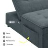 4-in-1 Sofa Bed, Chair Bed, Multi-Function Folding Ottoman Bed with Storage Pocket and USB Port for Small Room, Nursery, Bedroom