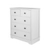 White Chest of Drawer Living Room Furniture 5 Drawers Storage Cabinet Clothes Storage