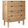 Drawer Cabinet OTTA 30.1"x15.6"x35.4" Solid Wood Pine