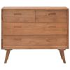 Chest of Drawers 35.4"x13.8"x29.5" Solid Teak Wood