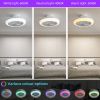 19'' RGB Dimmable LED Enclosed Ceiling Fans for Kids Room