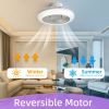 19'' RGB Dimmable LED Enclosed Ceiling Fans for Kids Room