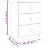 Bedside Cabinet ALTA 16.1"x13.8"x21.7" Solid Wood Pine