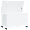 Storage Chest with Wheels ALTA White 28.7"x15.6"x17.3" Solid Wood Pine