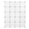 20 Cube Organizer Stackable Plastic Cube Storage Shelves Design Multifunctional Modular Closet Cabinet with Hanging Rod White