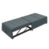 4-in-1 Sofa Bed, Chair Bed, Multi-Function Folding Ottoman Bed with Storage Pocket and USB Port for Small Room, Nursery, Bedroom