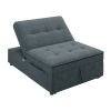 4-in-1 Sofa Bed, Chair Bed, Multi-Function Folding Ottoman Bed with Storage Pocket and USB Port for Small Room, Nursery, Bedroom