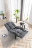 Electric Power Recliner Chairs with USB Charge Port, Electric Reclining Recliner with Upholstered Seat, Overstuffed Reclining Sofa Recliner for Living