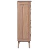 Highboard 23.6"x11.8"x39.4" Solid Teak Wood
