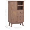 Highboard 23.6"x11.8"x39.4" Solid Teak Wood