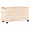 Storage Chest with Wheels ALTA 28.7"x15.6"x17.3" Solid Wood Pine