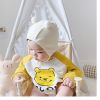 Spring and autumn cotton 0-8 months baby hat autumn ear protection cap (Beige)