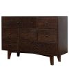 DRESSER CABINETCABINET. Real Wood, Spray paint, Retro round handle, Nursey, Bedroom color: Auburn