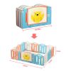 47.2-inch x 62.9-inch Bear Macaron Color Foldable Playpen, Baby Safety Play Yard with Fence Indoor Toys with Play mat 12panel and 1 play mat