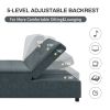 4-in-1 Sofa Bed, Chair Bed, Multi-Function Folding Ottoman Bed with Storage Pocket and USB Port for Small Room, Nursery, Bedroom