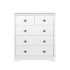 White Chest of Drawer Living Room Furniture 5 Drawers Storage Cabinet Clothes Storage