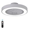 20 Inch Enclosed Bladeless Ceiling Fan With Lights(Grey)