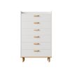 Modern Simple Style White Modern Six-Drawer Chest for Bedroom, Kid's Room, Living Room, Nursery Room