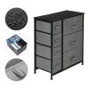 Dresser With 7 Drawers - Furniture Storage Tower Unit for Bedroom, Hallway, Closet, Office Organization - Steel Frame, Wood Top, Easy Pull Fabric Bins