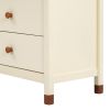 Wooden Storage Dresser with 6 Drawers, Storage Cabinet for kids Bedroom,Cream+Walnut