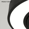 20 Inch Enclosed Bladeless Ceiling Fan with Lights(Black)