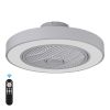 20 Inch Enclosed Bladeless Ceiling Fan With Lights(Grey)