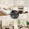 22-inch Modern Leafless Ceiling Fan with Remote Control Removable and Washable, Reversible Motor
