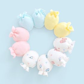 Newborn Warm Anti-scratch Glove Clip Cotton For Baby Protective Gloves (Option: Random five colors)