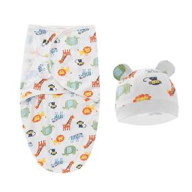 Foreign Trade Newborn Swaddling Sleeping Bag Baby Anti-kick Quilt Delivery (Option: Elephant Monkey Giraffe)