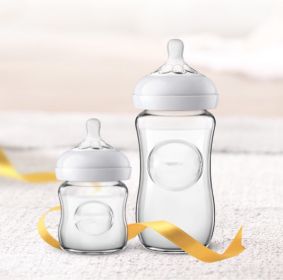 Baby And Infant Petal Nipple Feeding Bottle (Option: Transparent-330ml)