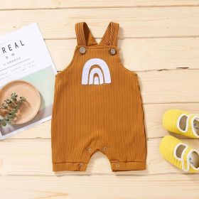 Rainbow Multicolor Overalls (Size/Age: 70cm (6-9M), Color: Chocolate)