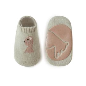 Kids Girl Embroidered Pattern Non-Slip Floor Soft Socks (Size/Age: S (0-1Y), Color: Green)